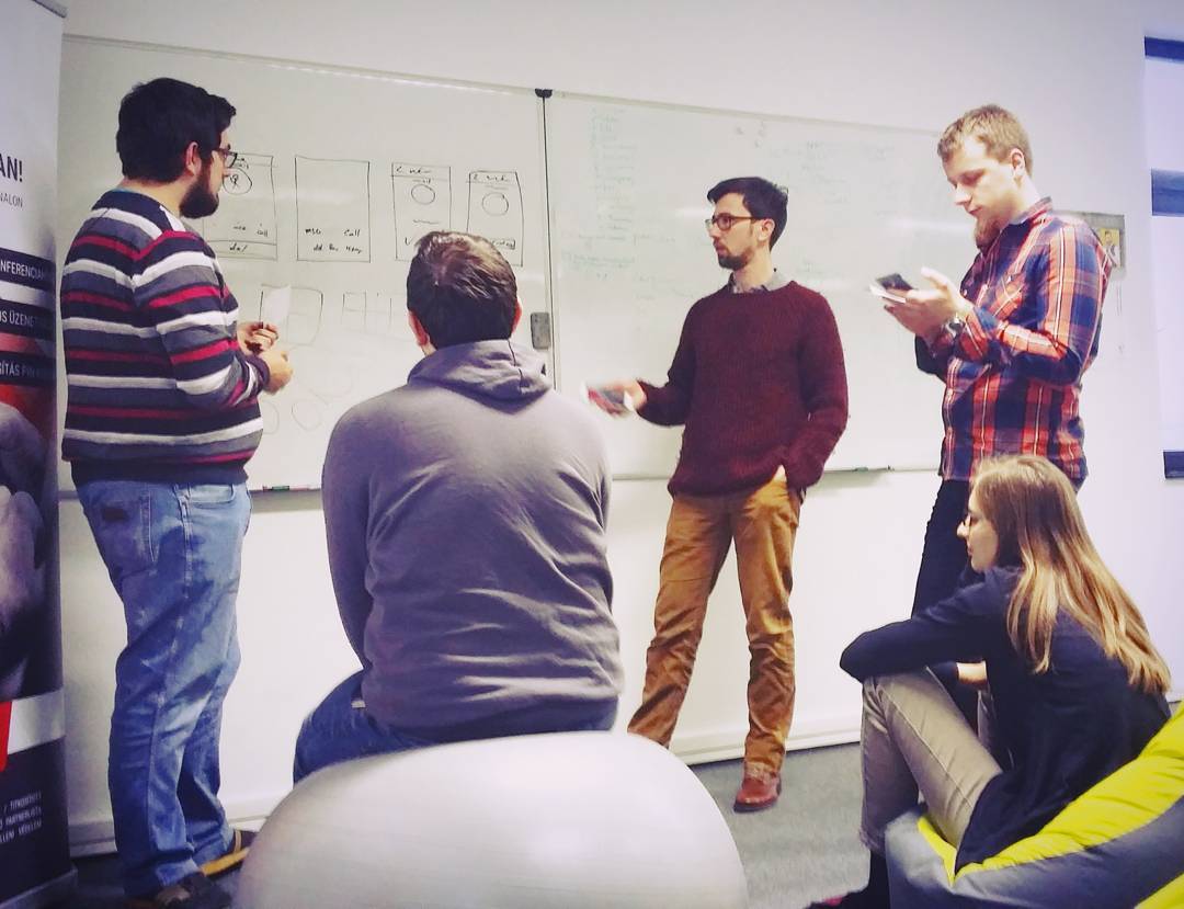 I am presenting wireframes on the whiteboard
